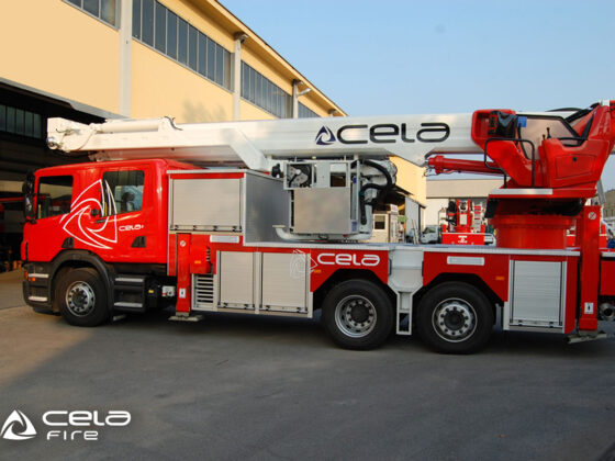 Cela Aerial ladder platforms ALP375X at work