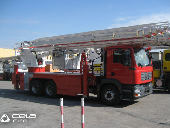 Cela Aerial ladder platforms ALP375X at work