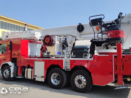 Cela Aerial ladder platforms ALP375X at work