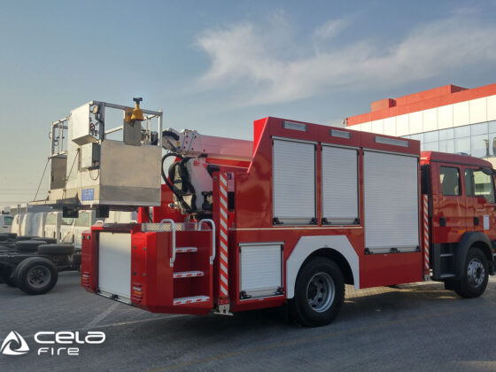 Cela DT28F - Double telescopic fire-fighting 28m height at work